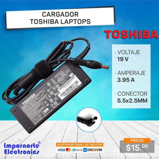 Cargaador Toshiba 19v 3.95a 5.5*2.5mm