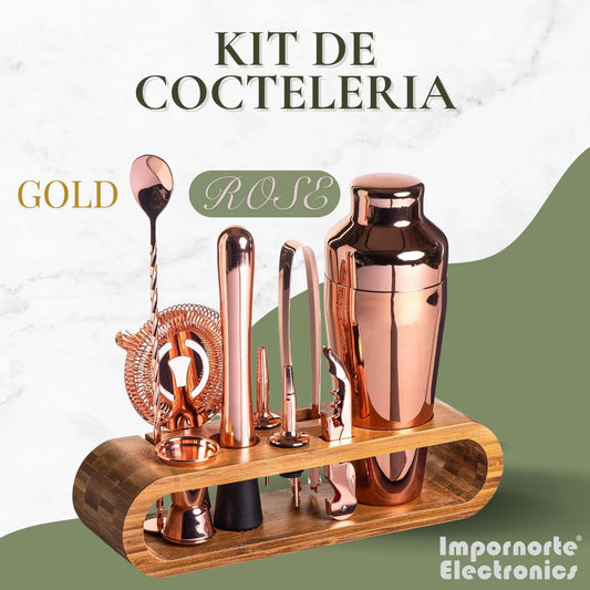 kit Coctelera gold rose