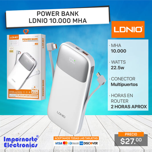 Power Bank Ldnio 10.000 Mha