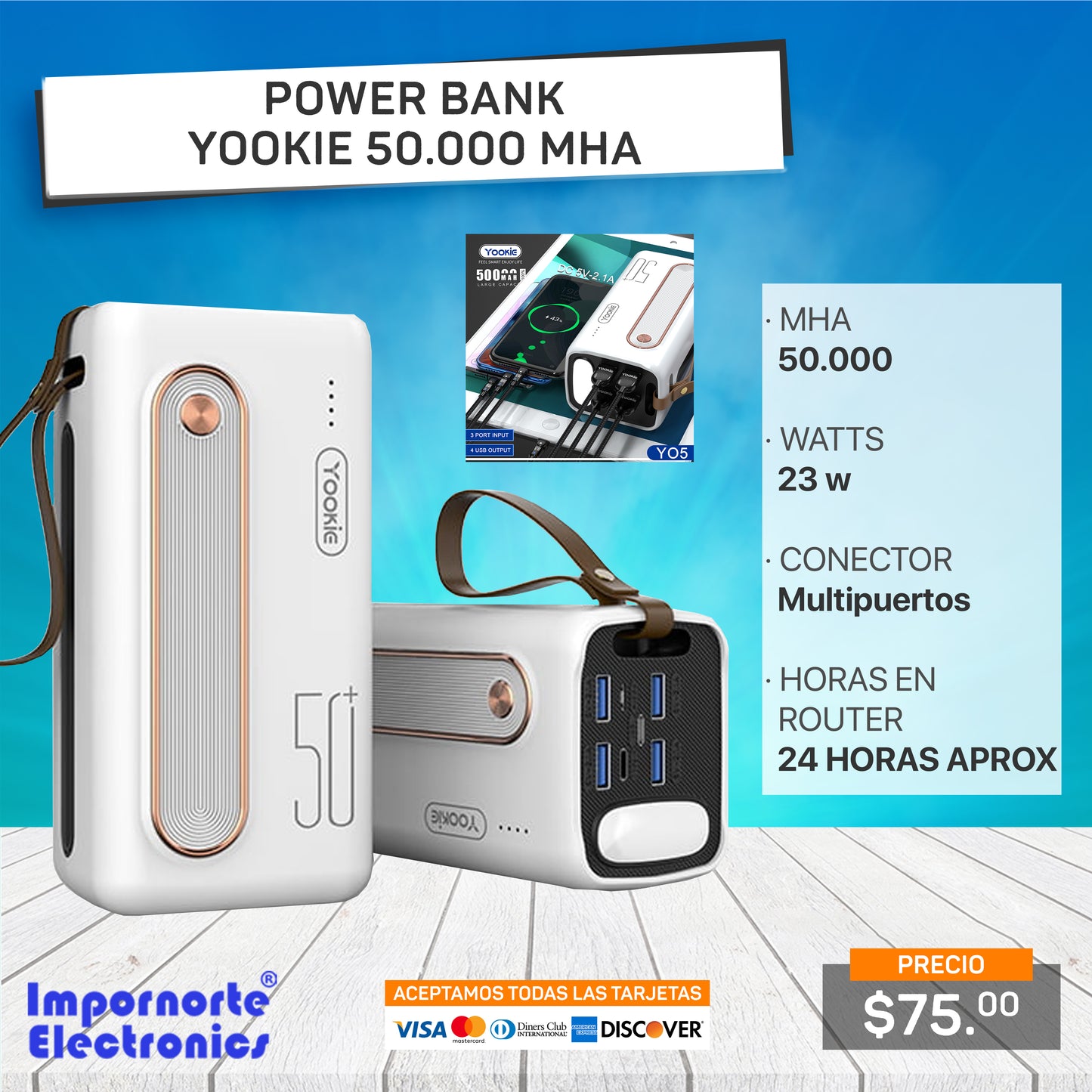Power Bank Yookie 50.000 Mha