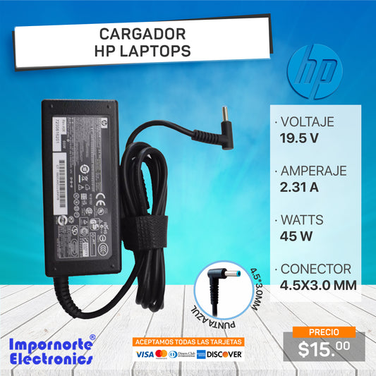 Cargador HP 19.5v 2.31a 45w 4.5*3.0mm