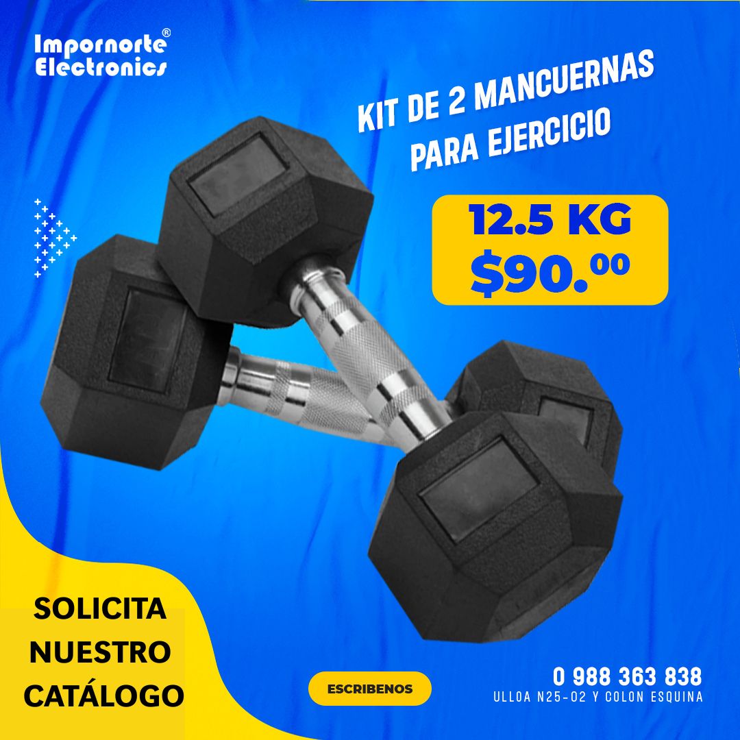 Signature Fitness - Mancuerna hexagonal de 12.5 KG con revestimiento de goma, pares o juegos, varios paquetes